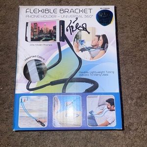 Flexible bracket phone holder brand new never opened just has a name on box